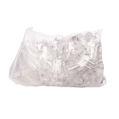 MALE PLUGS (100-PACK), CLEAR