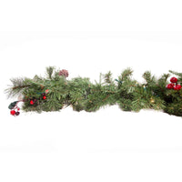 DELUXE LIGHTED GARLAND, WARM-WHITE