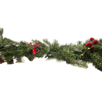 DELUXE LIGHTED GARLAND, WARM-WHITE