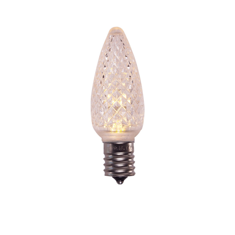 C9 FACETED BULB, WARM-WHITE