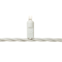 MINI-LIGHTS (5MM), 50 LED, WHITE WIRE, STEADY, WARM WHITE