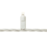 MINI-LIGHTS (5MM), 50 LED, WHITE WIRE, STEADY, WARM WHITE